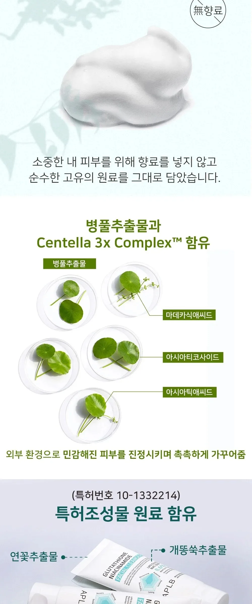 APLB Glutathione Niacinamide Facial Cleanser Detail