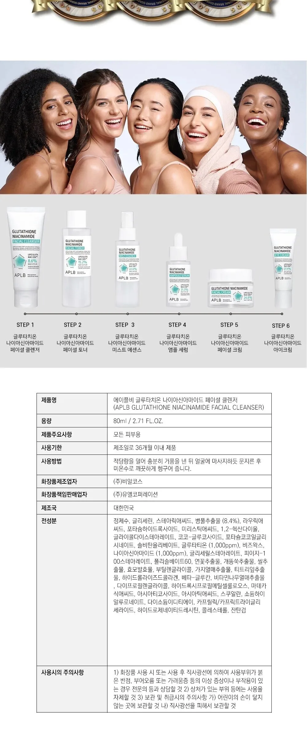 APLB Glutathione Niacinamide Facial Cleanser Detail