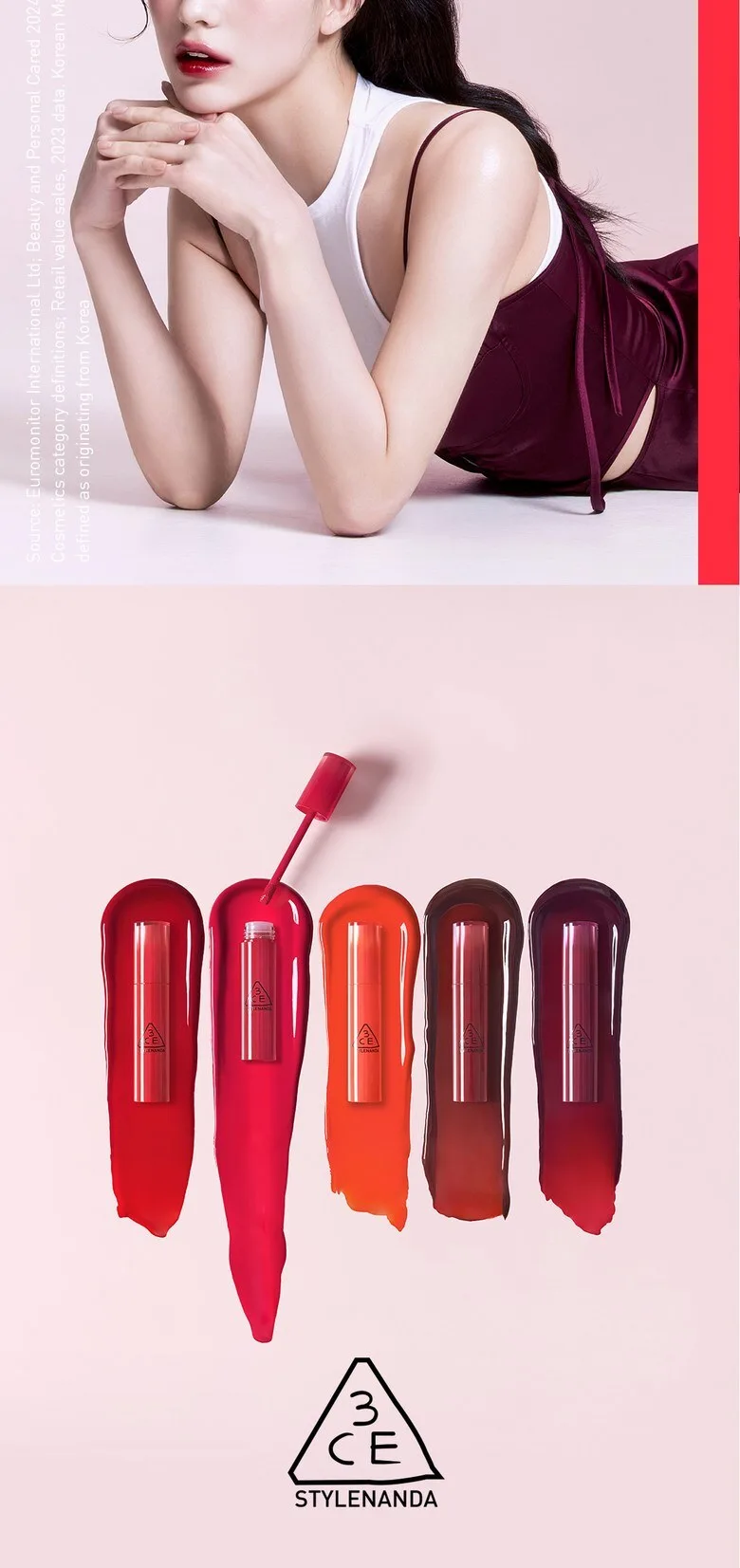 3CE Lazy Pop Lip Stain 4.5g Detail