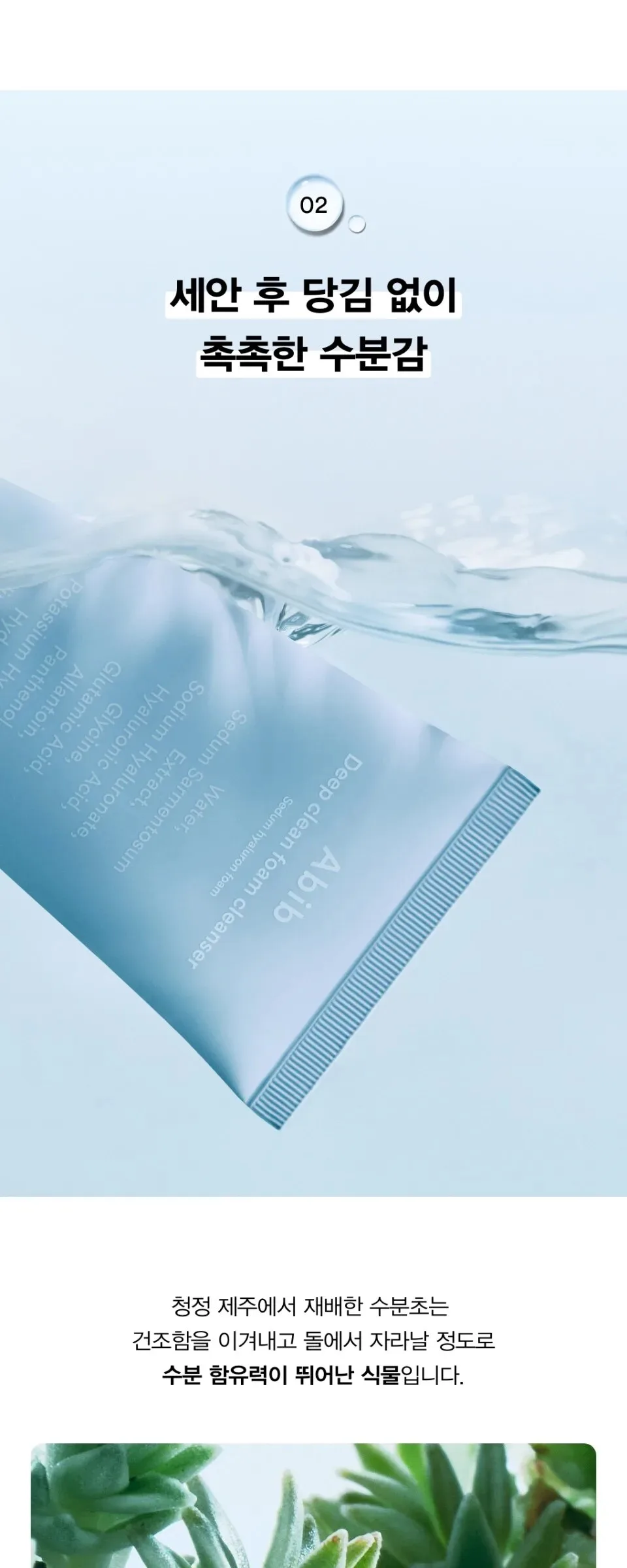 Abib Deep clean foam cleanser Sedum Hyaluron Foam 150ml Detail