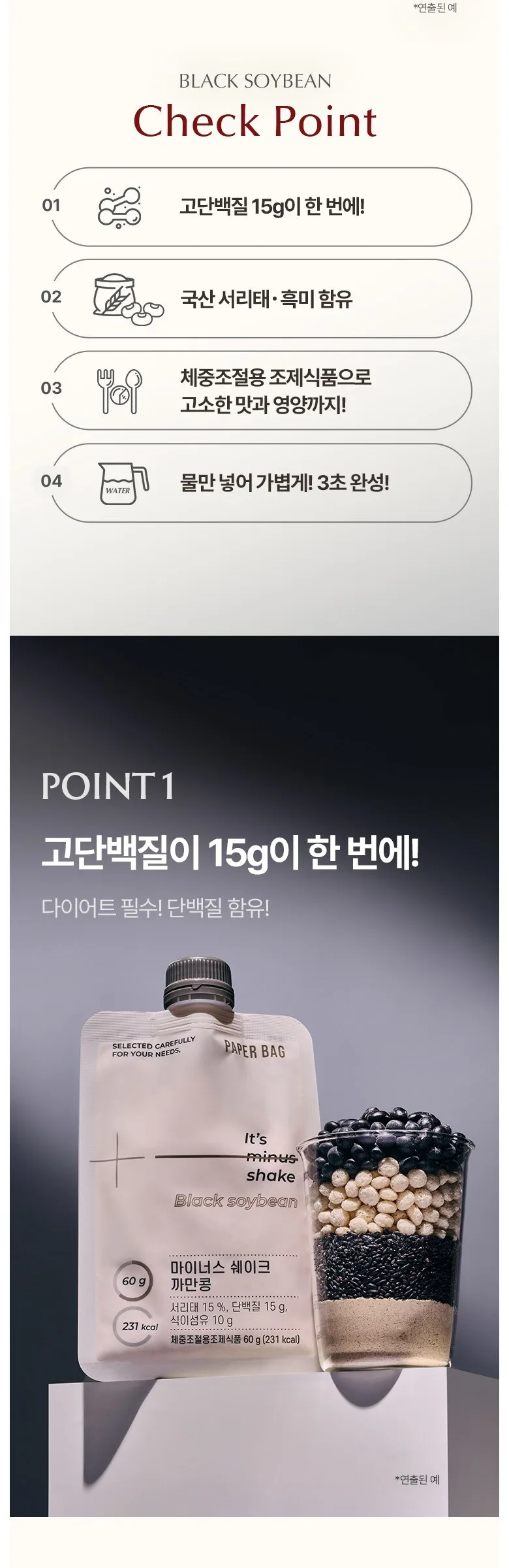 PAPER BAG It’s Minus Shake Black Soybean 60g*7pack Detail