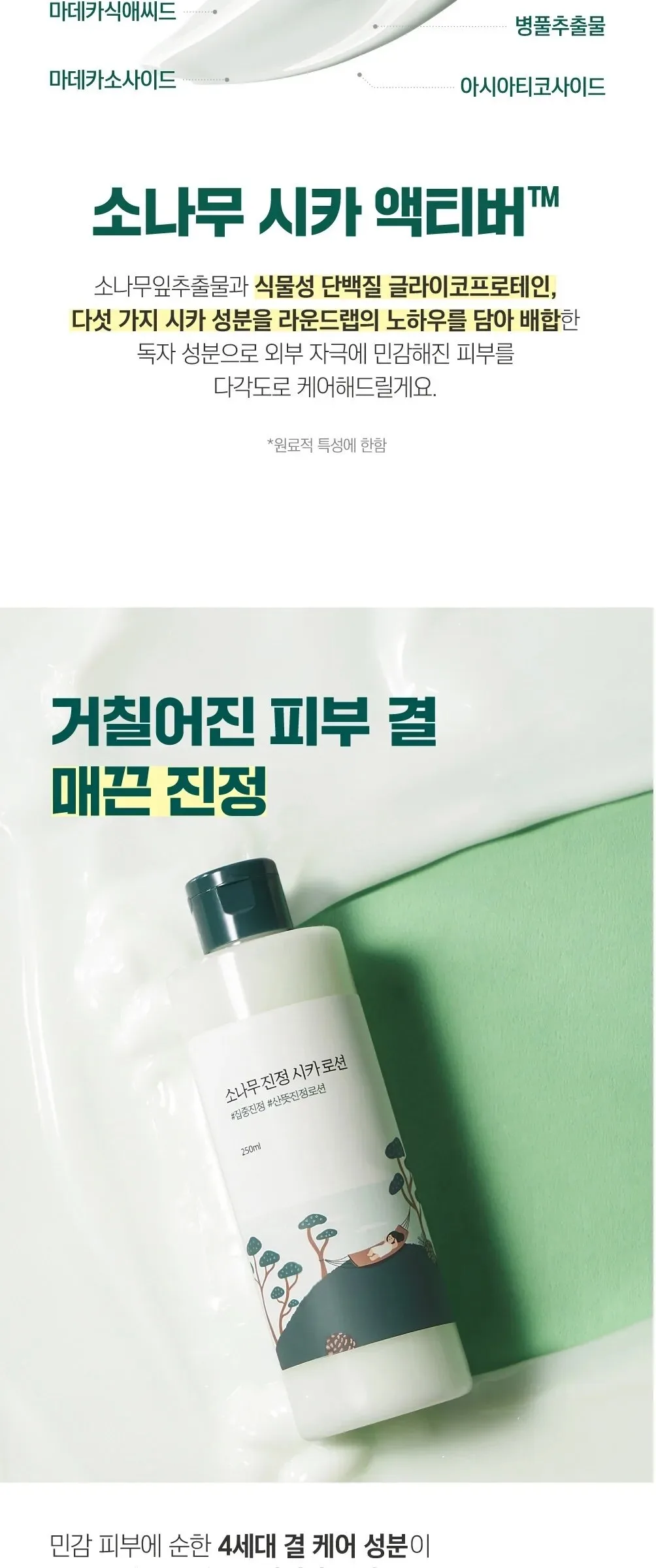 ROUND LAB Pine Calming Cica Lotion 250ml Detail