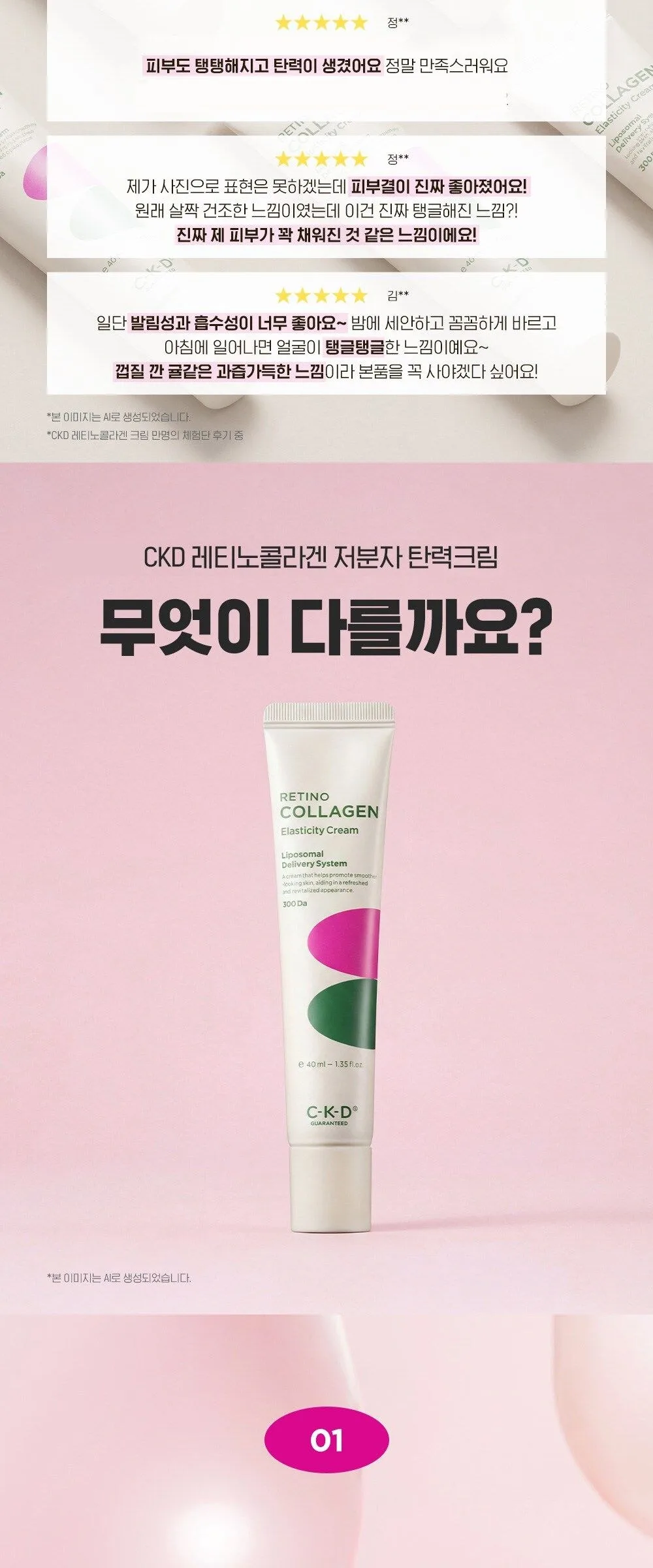CKD Health CKD Retino Collagen Low Molecular Firming Cream 40ml Detail