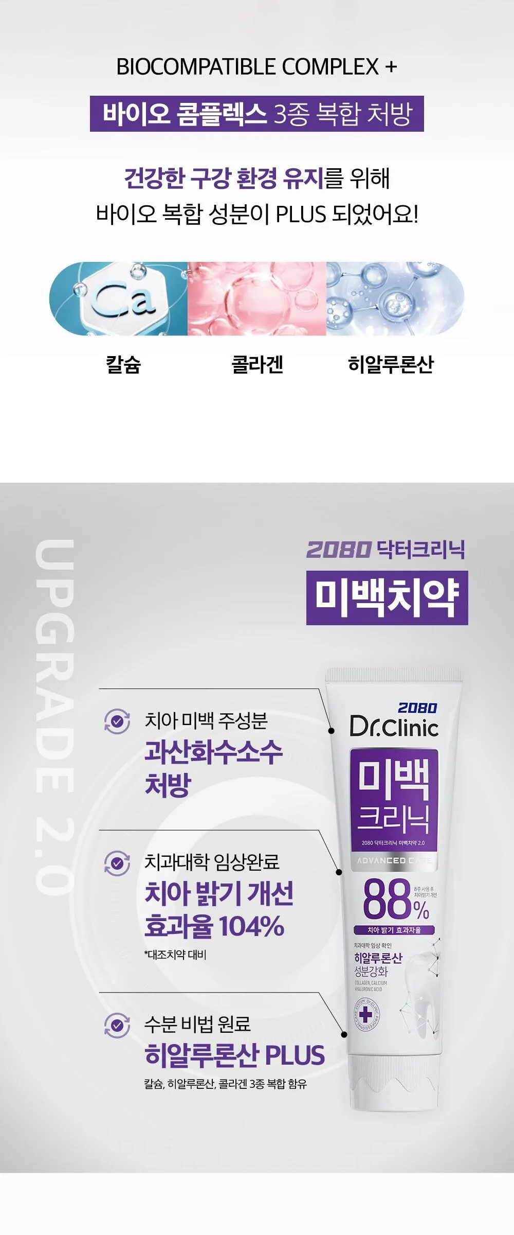 2080 Dr. Clinic Vivid Whitening Clinic Toothpaste 120g*4 Detail