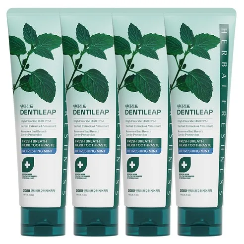 2080 Dentireaf High Fluoride 1450 Bad Breath Care Toothpaste 120g*4pack/180g*4pack