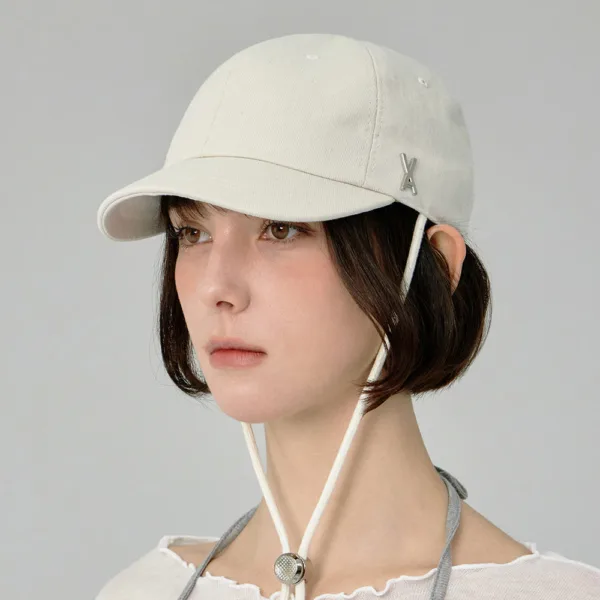 VARZAR VA Stud Safari Ball Cap Cream