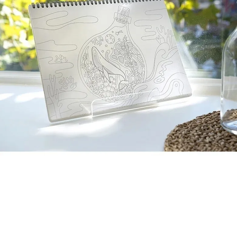 PINKFOOT Whale Color Drawing Book – Easy Version Detail