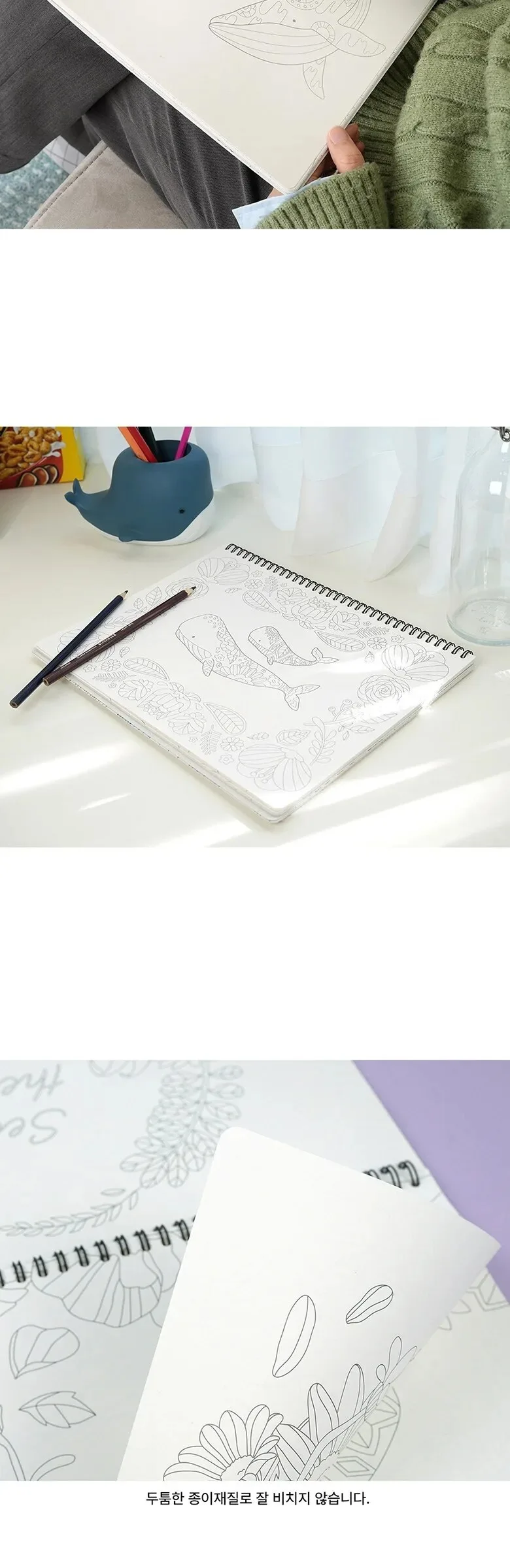 PINKFOOT Whale Color Drawing Book – Easy Version Detail