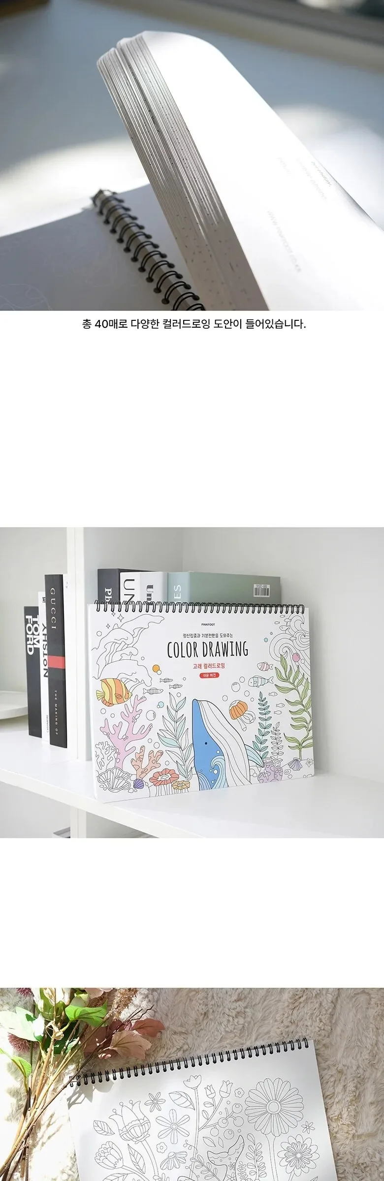 PINKFOOT Whale Color Drawing Book – Easy Version Detail