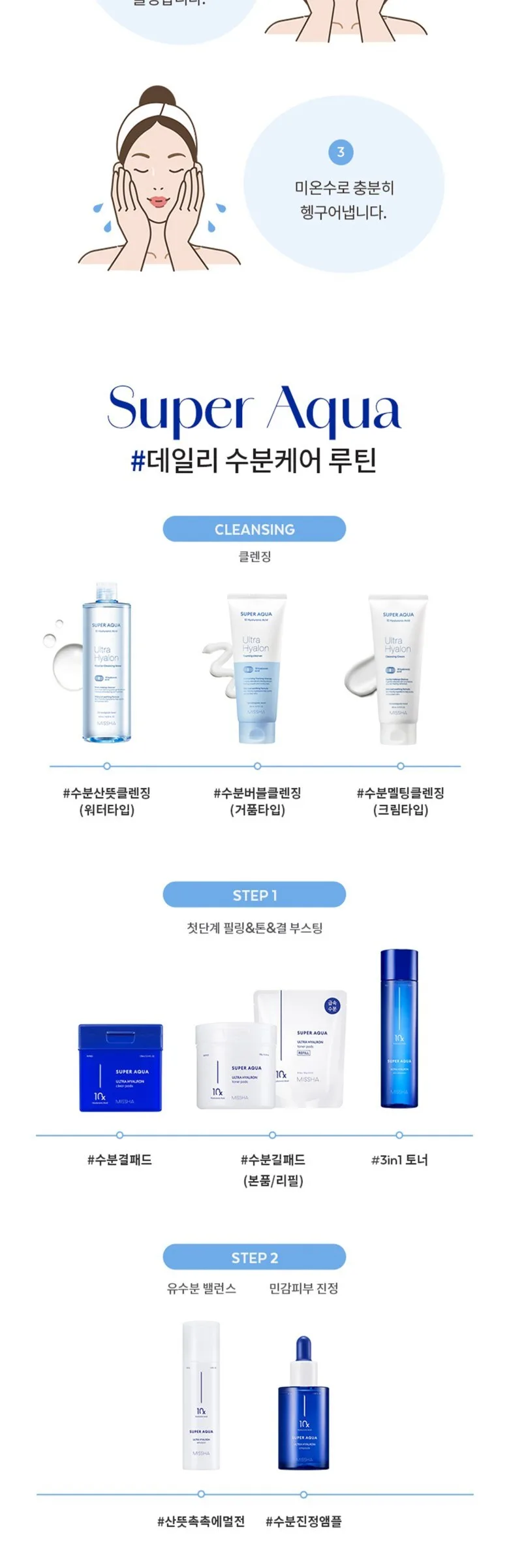 MISSHA Super Aqua Ultra Hyalron Foaming Cleanser 200ml Detail