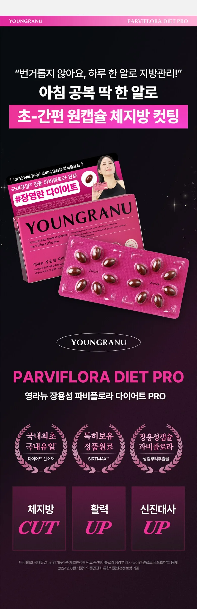 YOUNGRANU Enteric Soluble Parviflora Diet Pro 14 Tablets × 2 Packs (28 Tablets) Detail