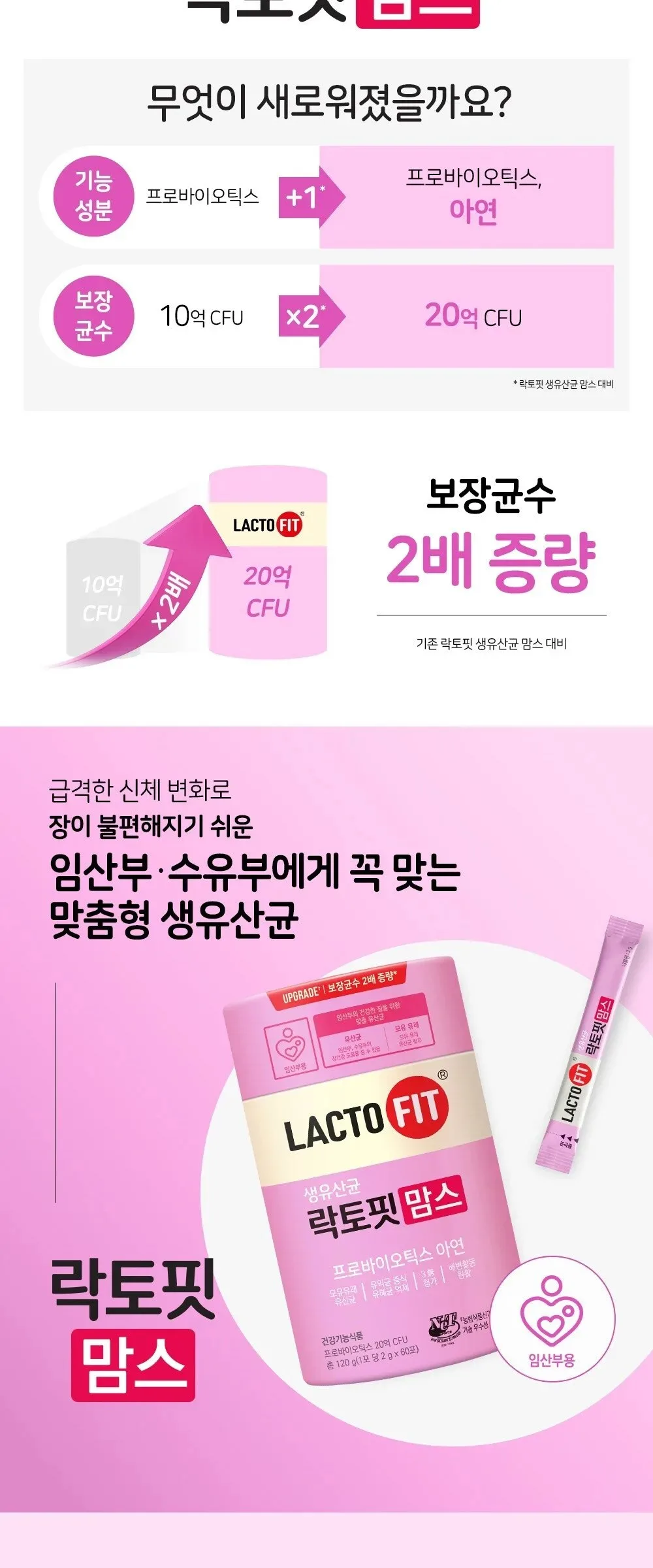 LACTO-FIT Moms 2g x 60 Sticks Detail