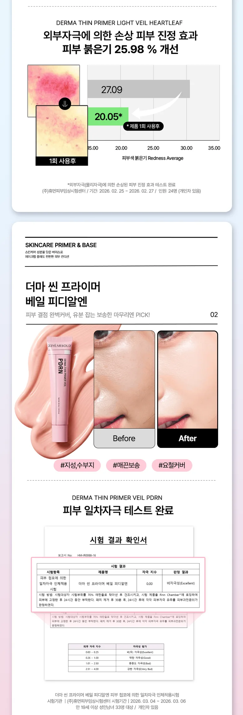 23YEARSOLD Derma Thin Veil Primer & Primer Base 30ml, Set of 2, Base Glutathione Detail