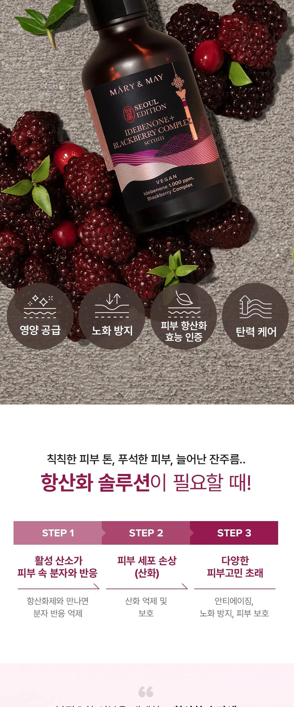 Mary & May Idebenone Blackberry Complex Serum Detail