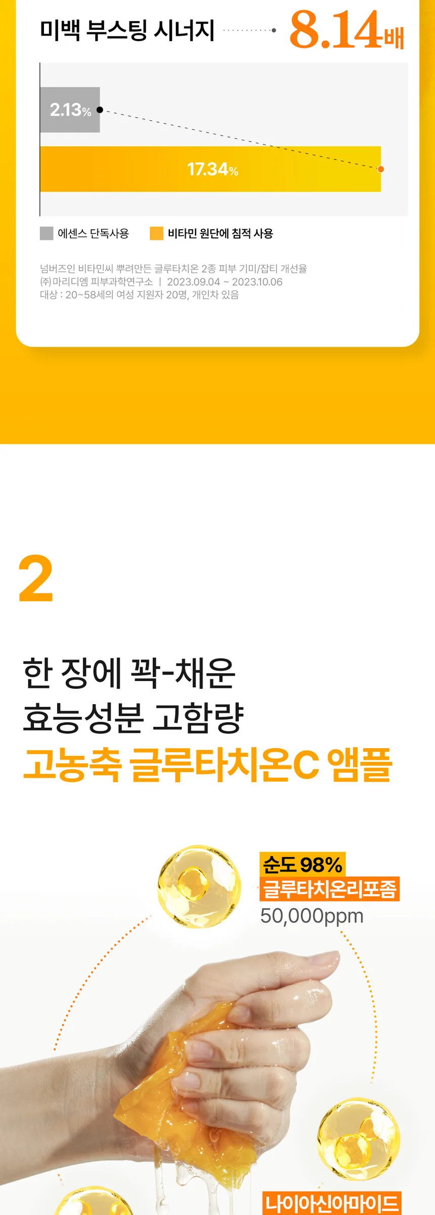NUMBUZIN No.5 Glutathione Vitamin Concentrated Mask 27ml x 5sheets Detail