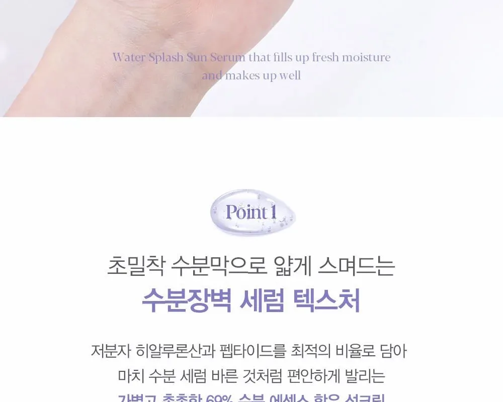 Espoir Water Splash Sun Serum SPF50+ PA+++ 50ml + 5ml Set Detail