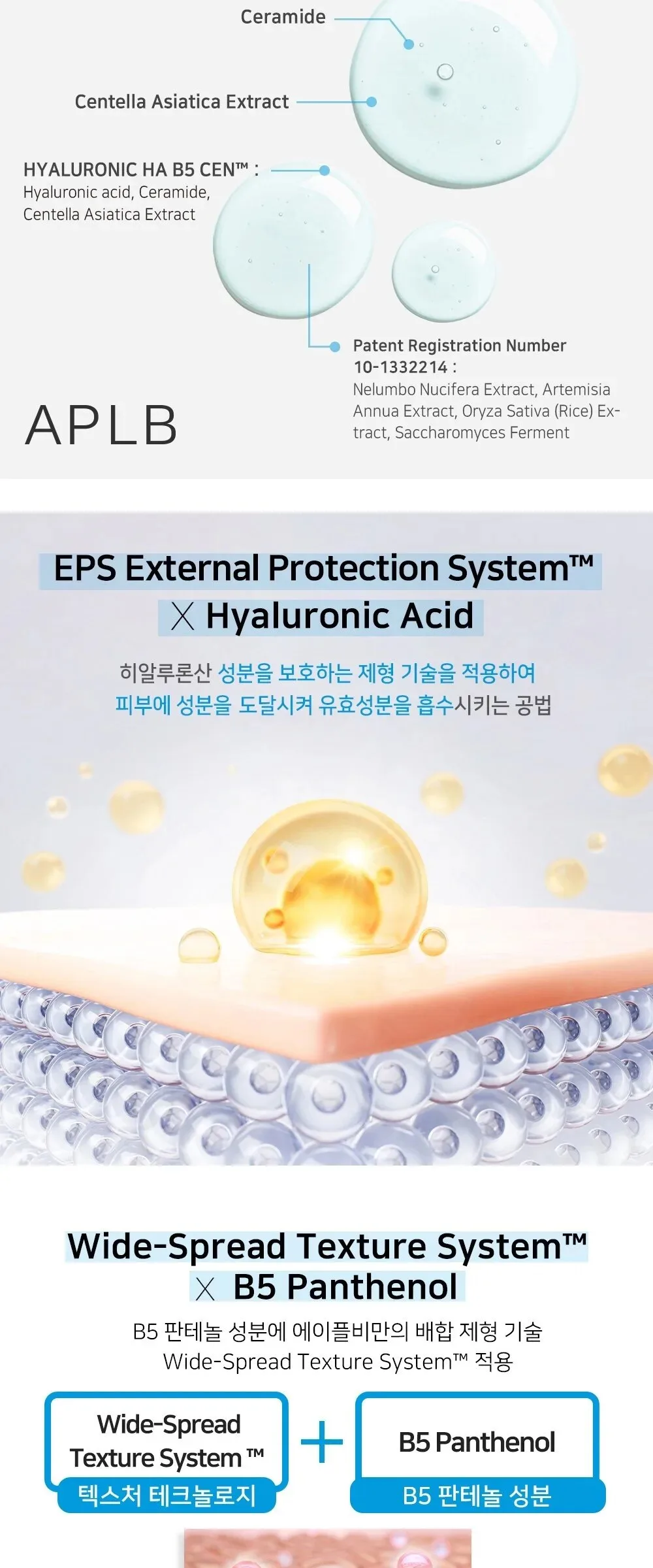 APLB Hyaluronic Acid Ceramide HA B5 Ampoule Serum 40ml Detail