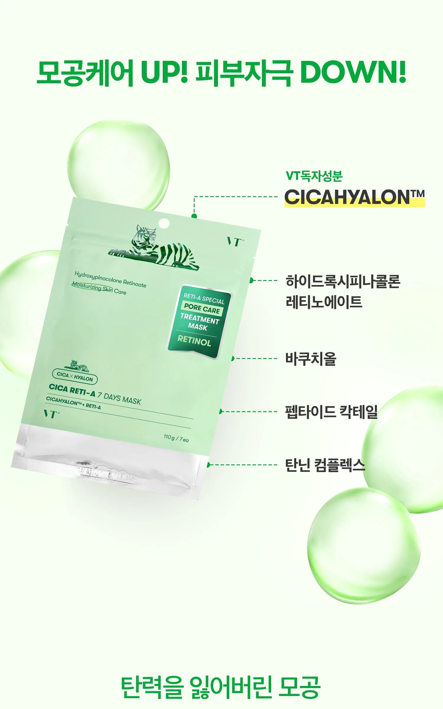VT COSMETICS CICA RETI-A 7 DAYS MASK 7 Sheets Detail