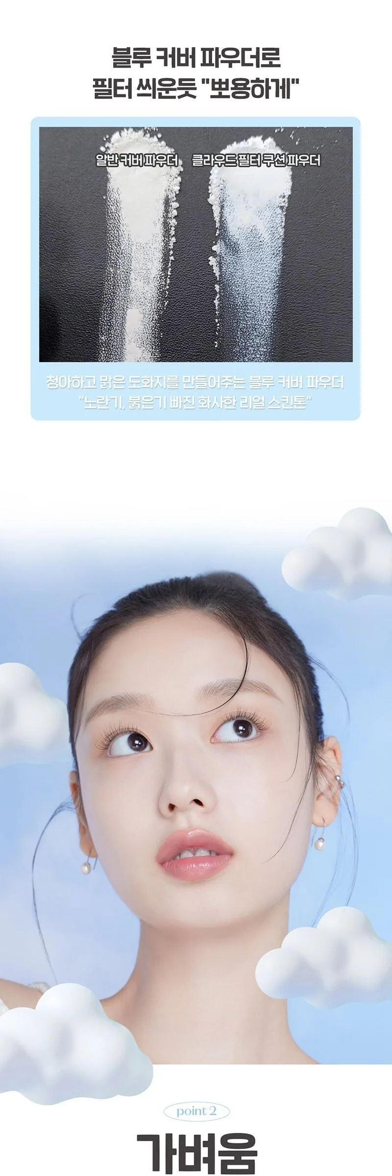Etude Cloud Filter Cushion Foundation 15g + Mini Set #19 Porcelain Detail