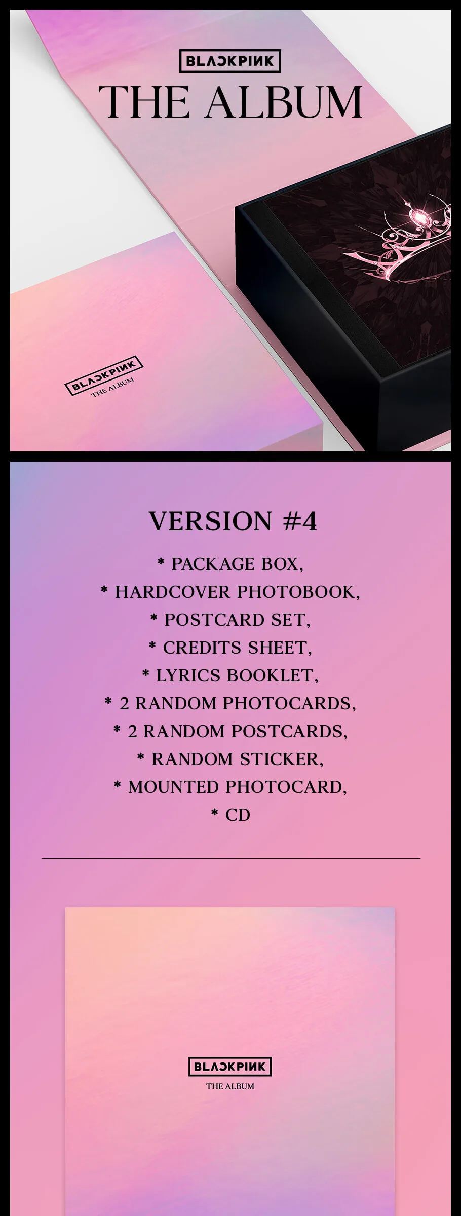 BLACKPINK – BLACKPINK 1st FULL ALBUM [THE ALBUM] [Version #4] Detail