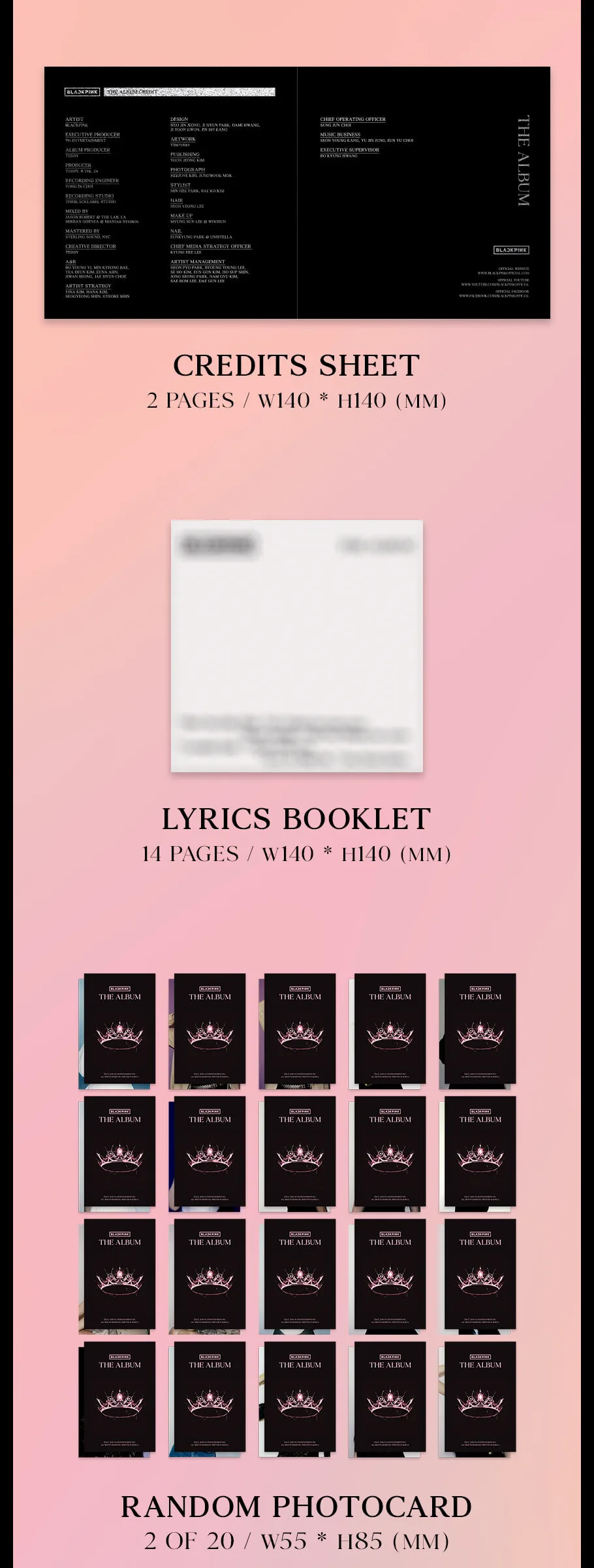 BLACKPINK – BLACKPINK 1st FULL ALBUM [THE ALBUM] [Version #4] Detail