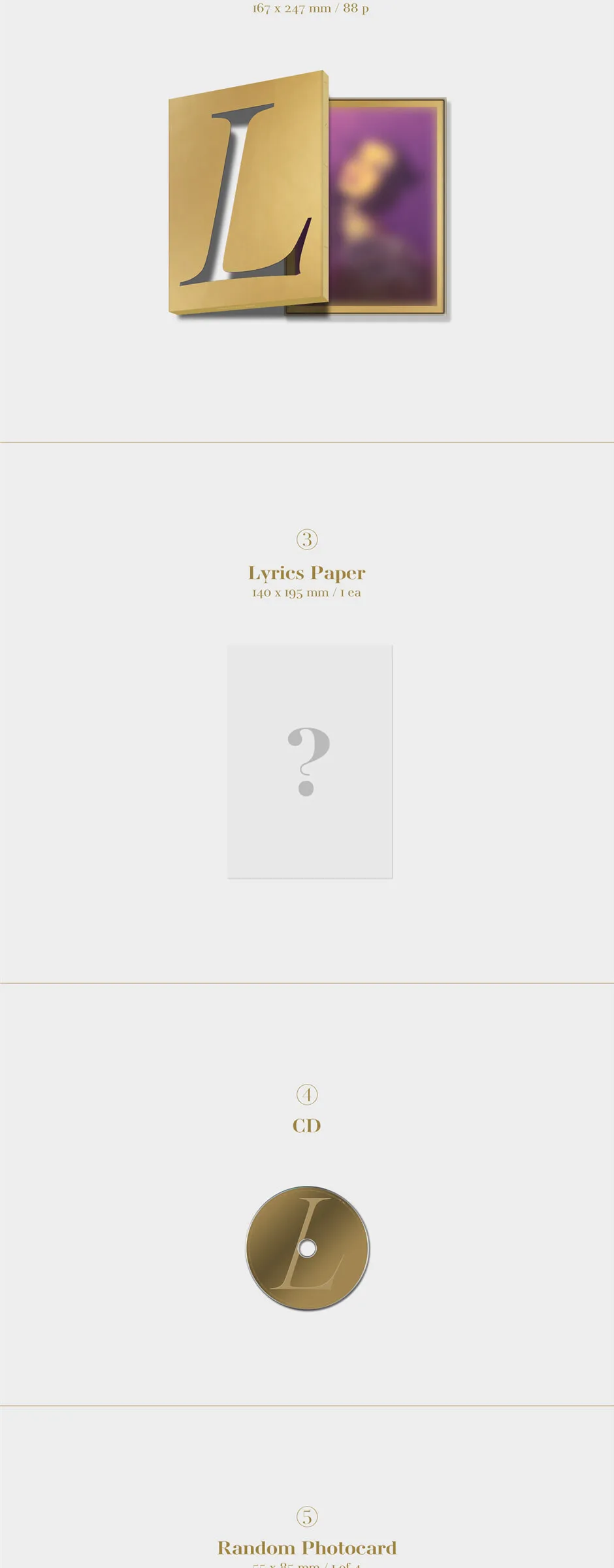 LISA – LISA FIRST SINGLE ALBUM LALISA [GOLD ver.] Detail