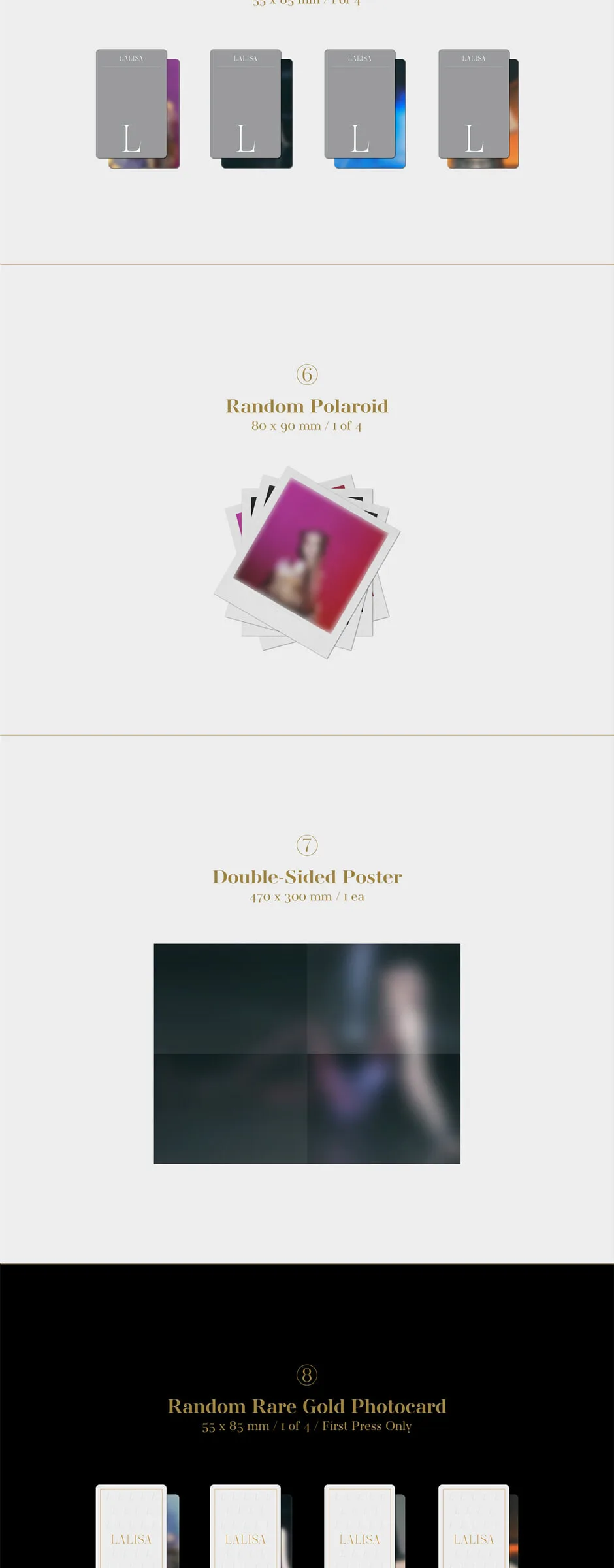 LISA – LISA FIRST SINGLE ALBUM LALISA [GOLD ver.] Detail