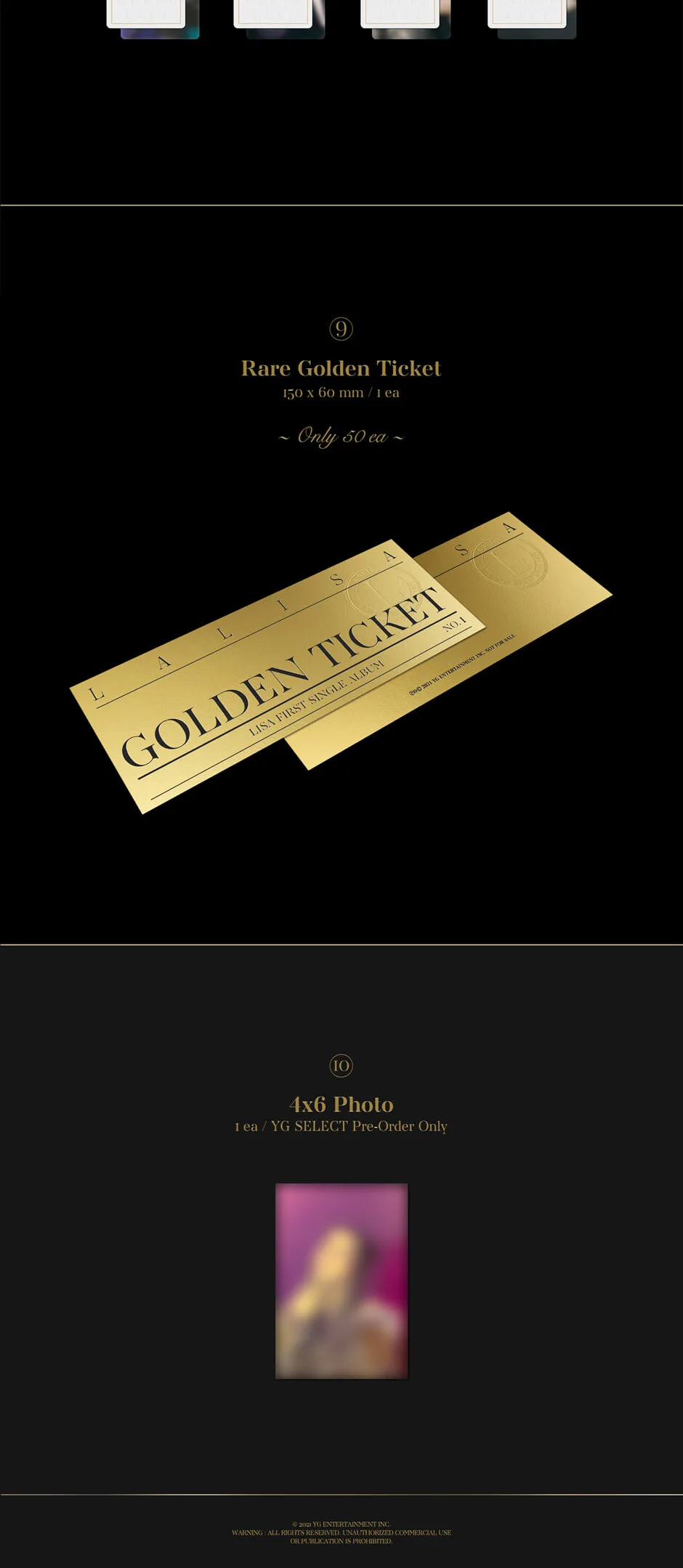 LISA – LISA FIRST SINGLE ALBUM LALISA [GOLD ver.] Detail