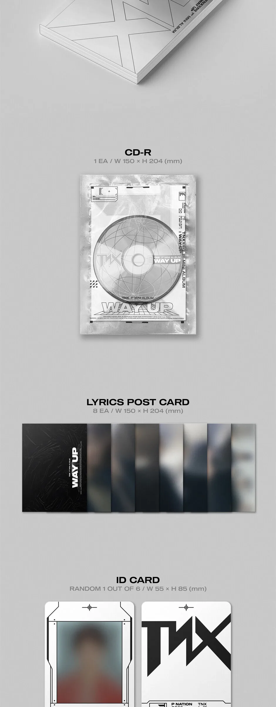 TNX – 1st Mini Album: WAY UP Detail