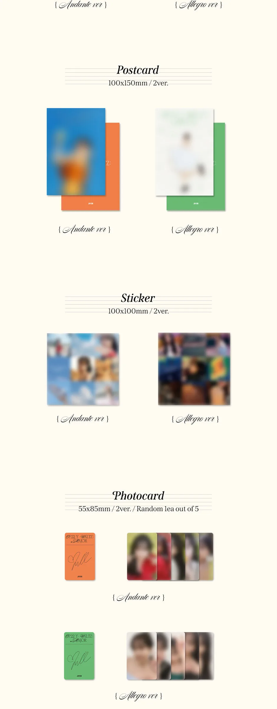 JO YURI – 1st Mini Album: Op.22 Y-Waltz in Major [1 of 2 versions sent randomly] Detail