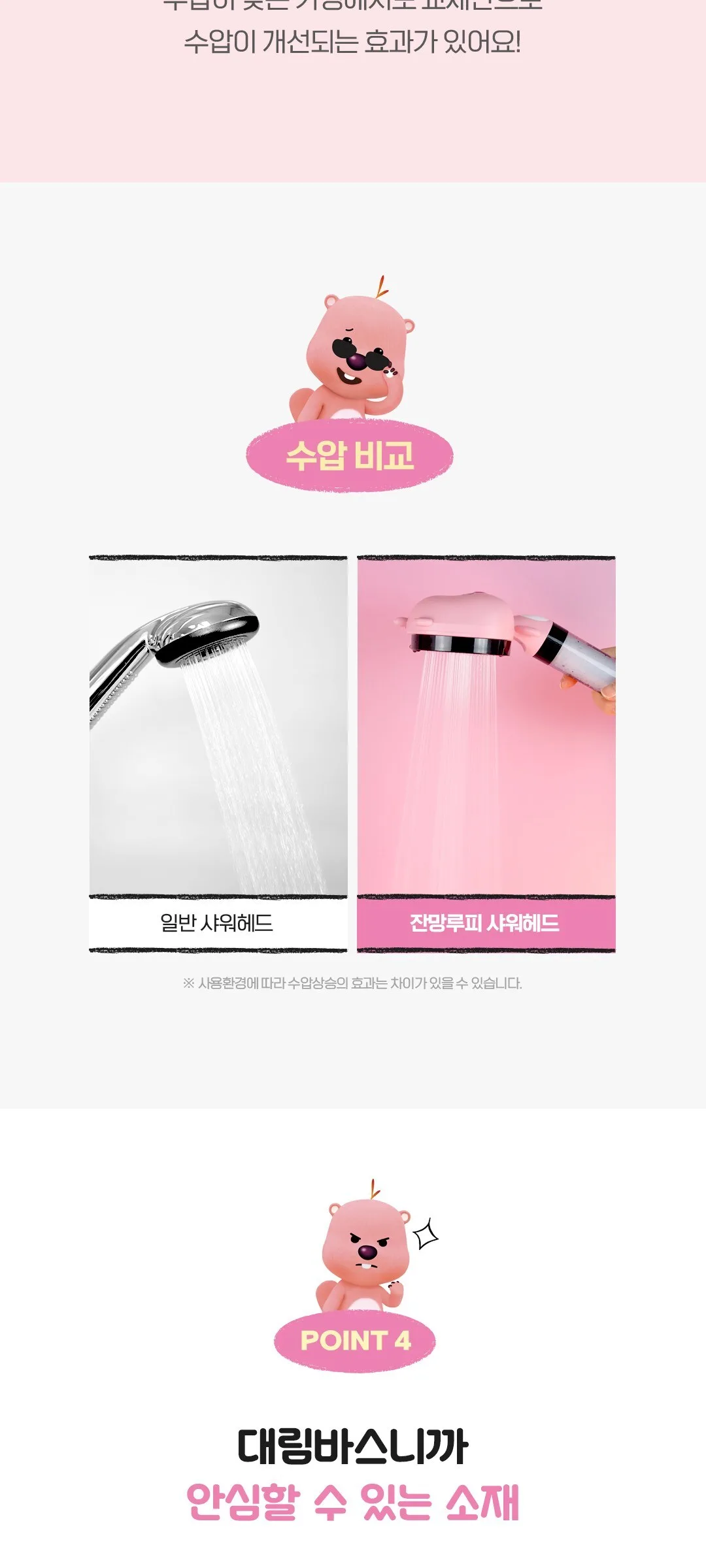 Daelim Bath Zanmang Loopy Multi Filter Showerhead Detail