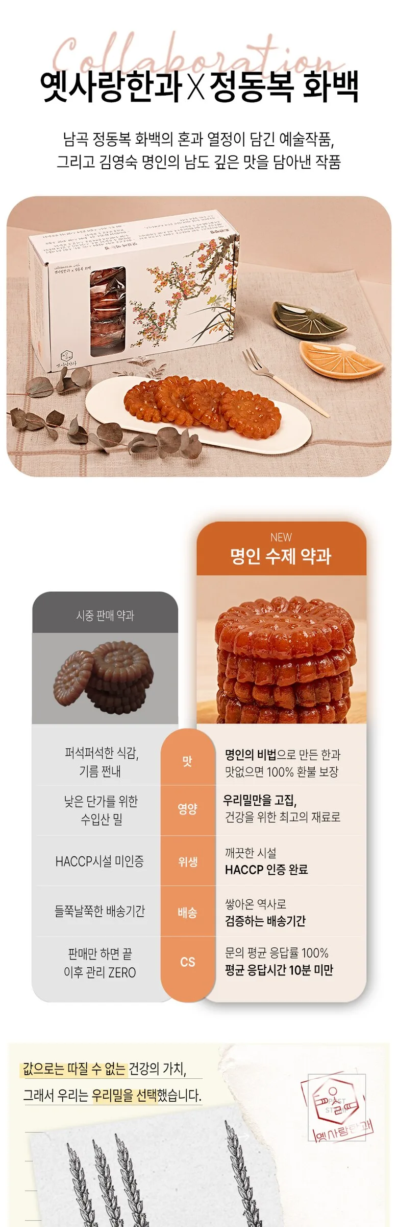 Hwabak Collaboration Damyang Handmade Korean Wheat Yakgwa 420g Detail