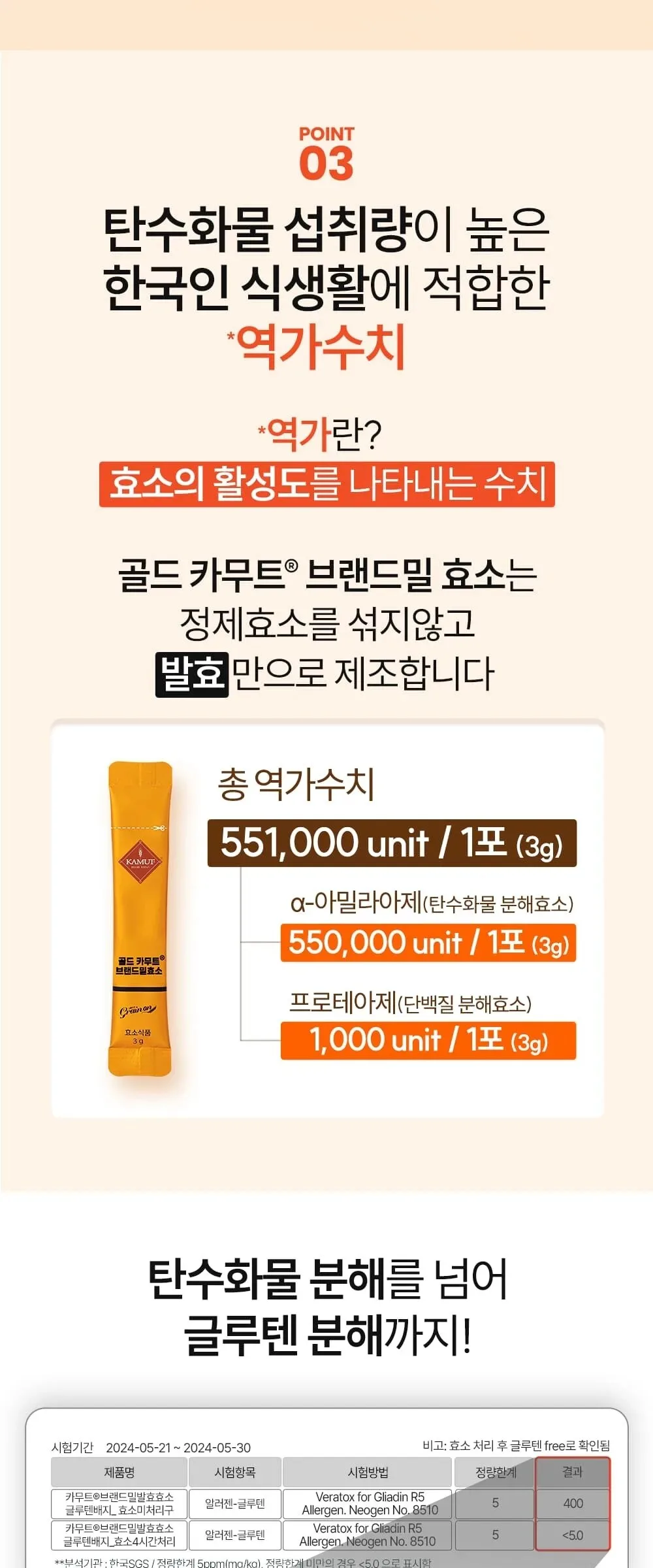 Grain on Gold Kamut Brand Wheat Enzyme, 90g Detail