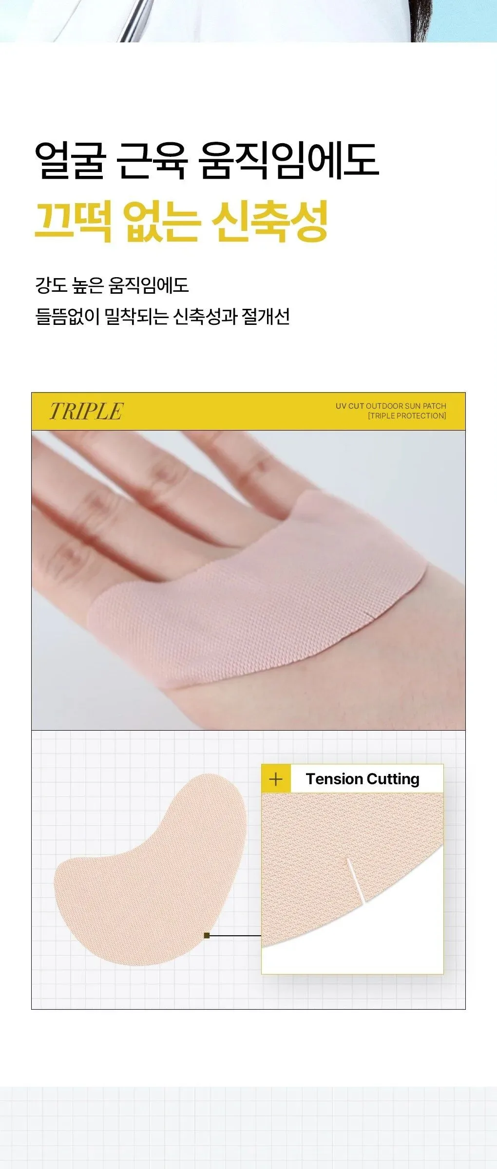 MEDIHEAL UV Cut Outdoor Triple Protection Sun Patch 4 servings × 2 packs Detail