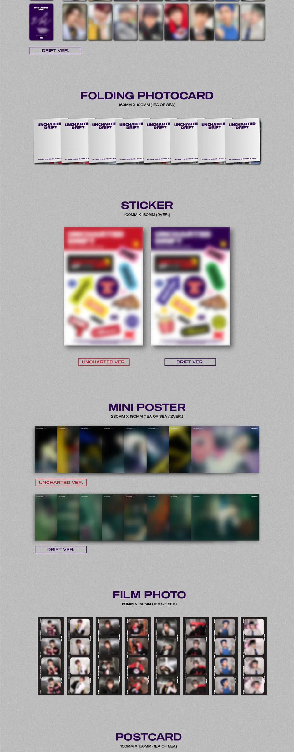 8TURN – 2nd Mini Album UNCHARTED DRIFT (Random Ver.) Detail