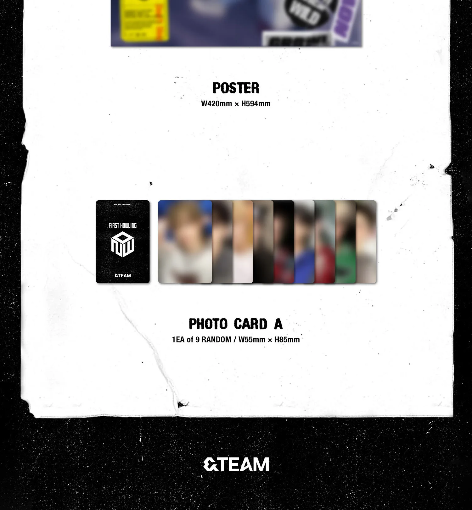 &TEAM – 1st Album First Howling : NOW (LIMITED EDITION A) Detail