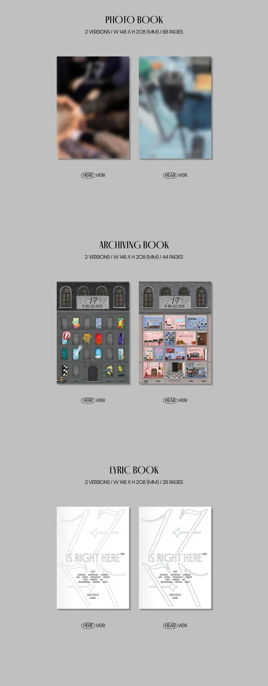 SEVENTEEN – SEVENTEEN BEST ALBUM ’17 IS RIGHT HERE’ – 1 out of 2 Types Sent Randomly Detail