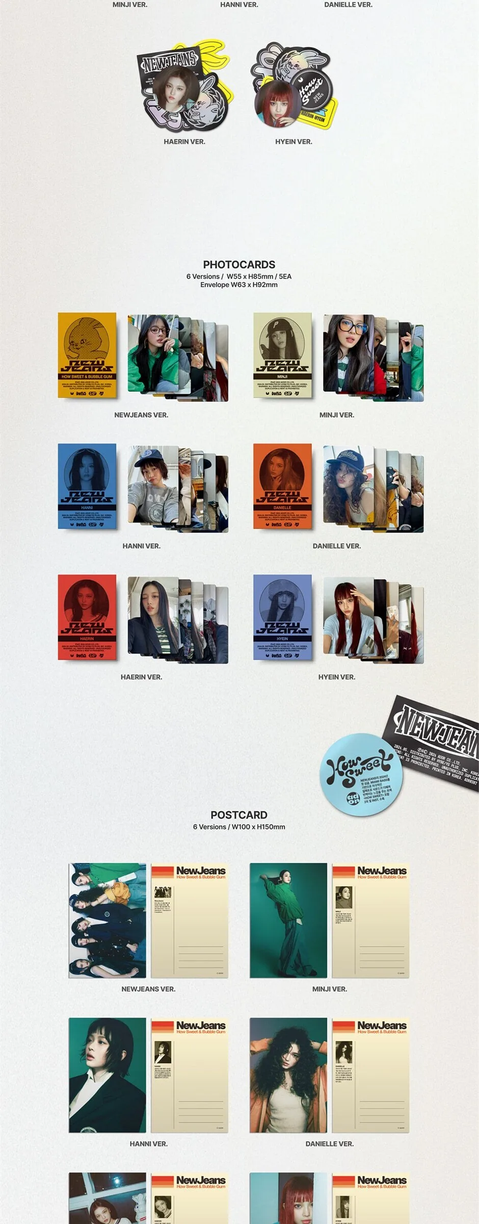 NewJeans – How Sweet [Standard ver.][6 types SET] Detail