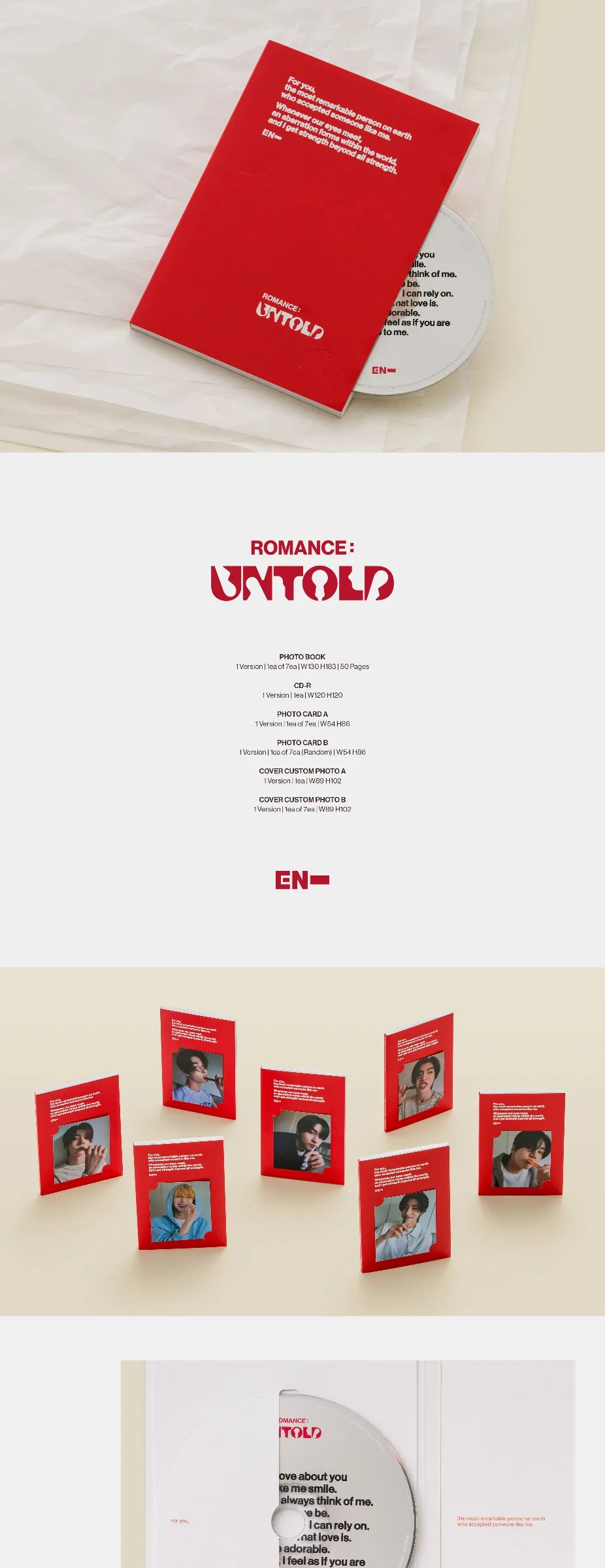 ENHYPEN – ROMANCE : UNTOLD [ENGENE ver.] [1 out of 7 randomly sent] Detail