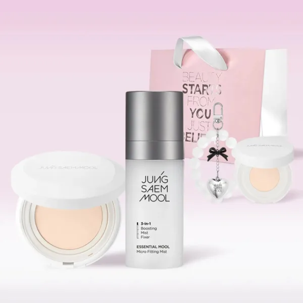 JUNG SAEM MOOL Pro-lasting Flawless Fit Mesh Cushion + Essential Mool Micro Fitting Mist 55ml