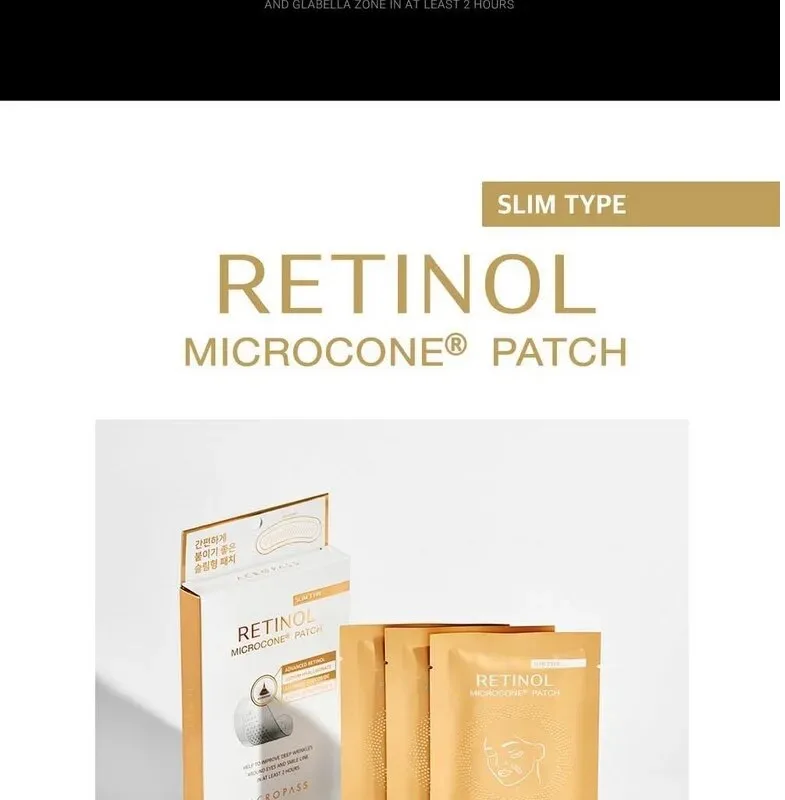 AcroPass Retinol Microcone Anti-Wrinkle Slim Patch for Eyes & Smile Lines 1 Box Detail