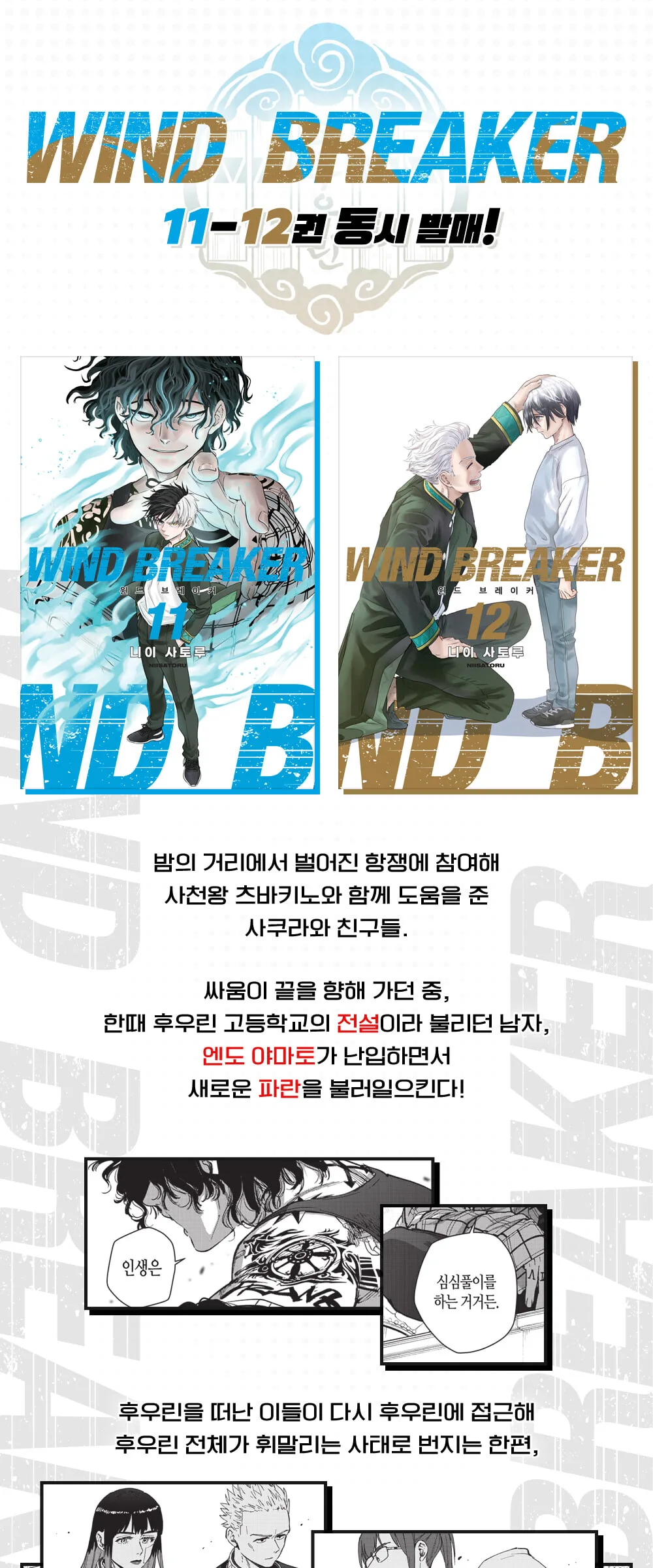 Wind Breaker Volumes 11-12 Set Detail