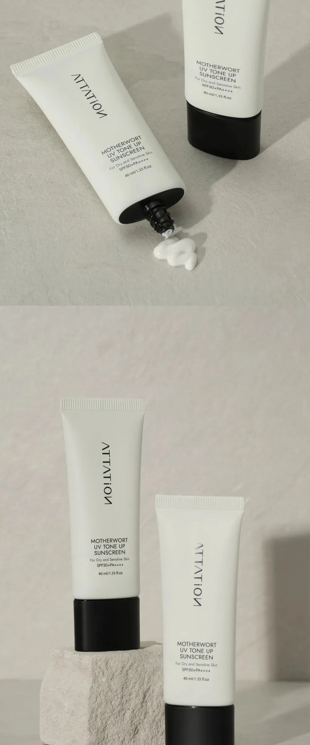 ATTATION Motherwort UV Tone Up Sunscreen SPF50+ PA++++ 40ml Detail
