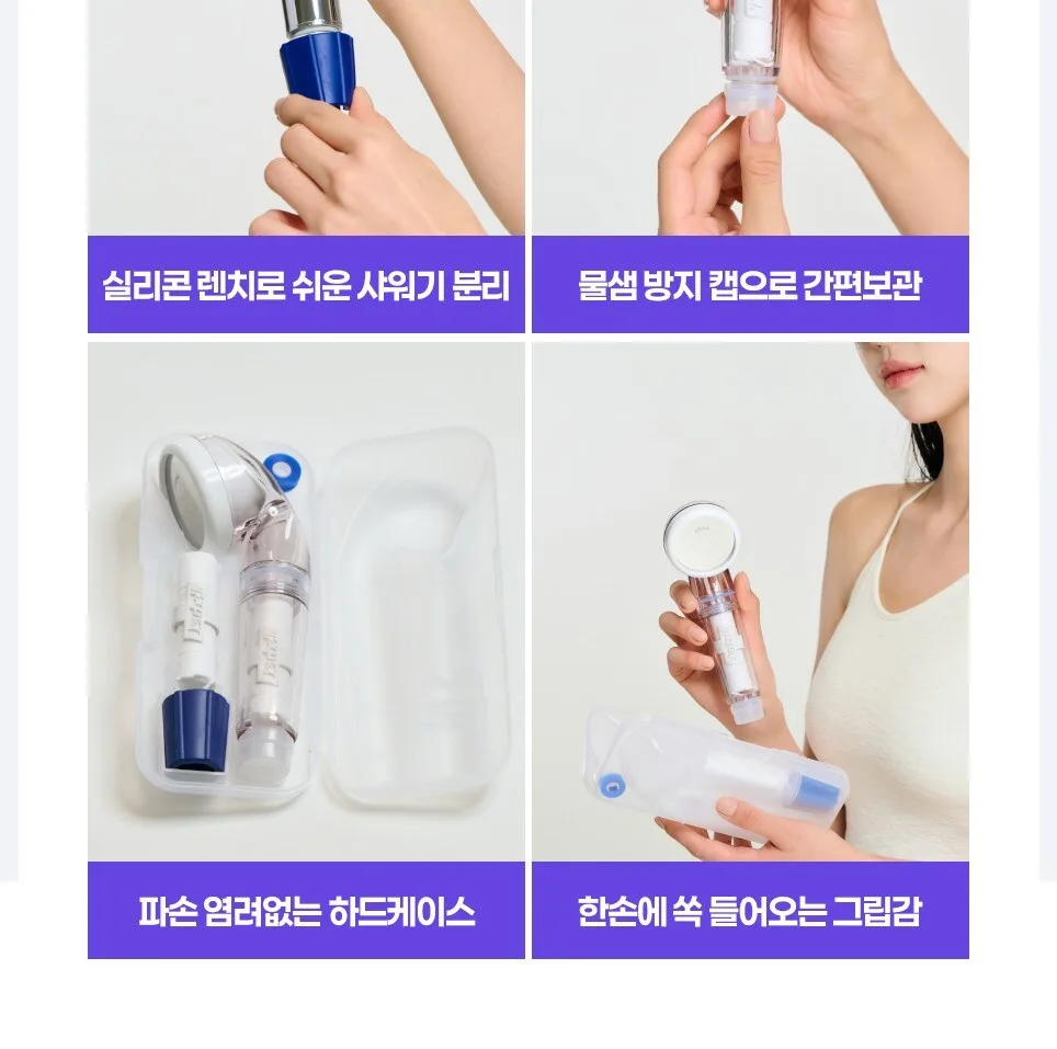 Dewbell Travel Shower Head + 6 Sediment Filters Detail