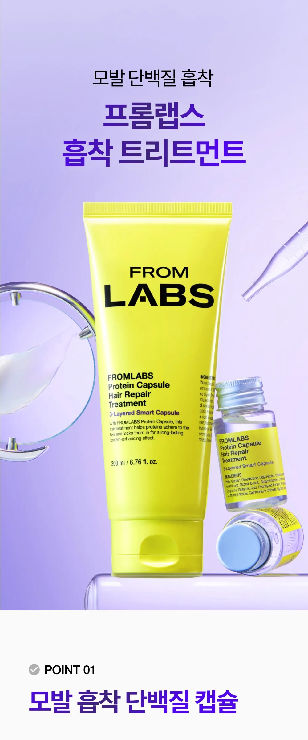 FromLabs Protein Double Treatment Set (Treatment 200ml + Spray 150ml) Detail