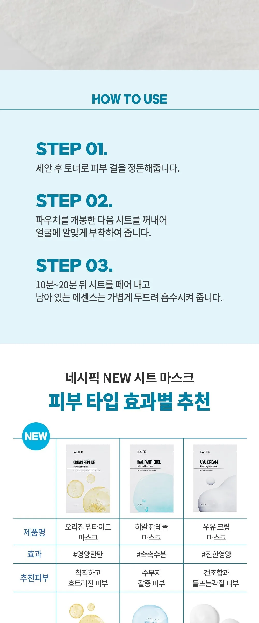 NACIFIC Hyal Panthenol Hydrating Mask Pack 25g x 10ea Detail