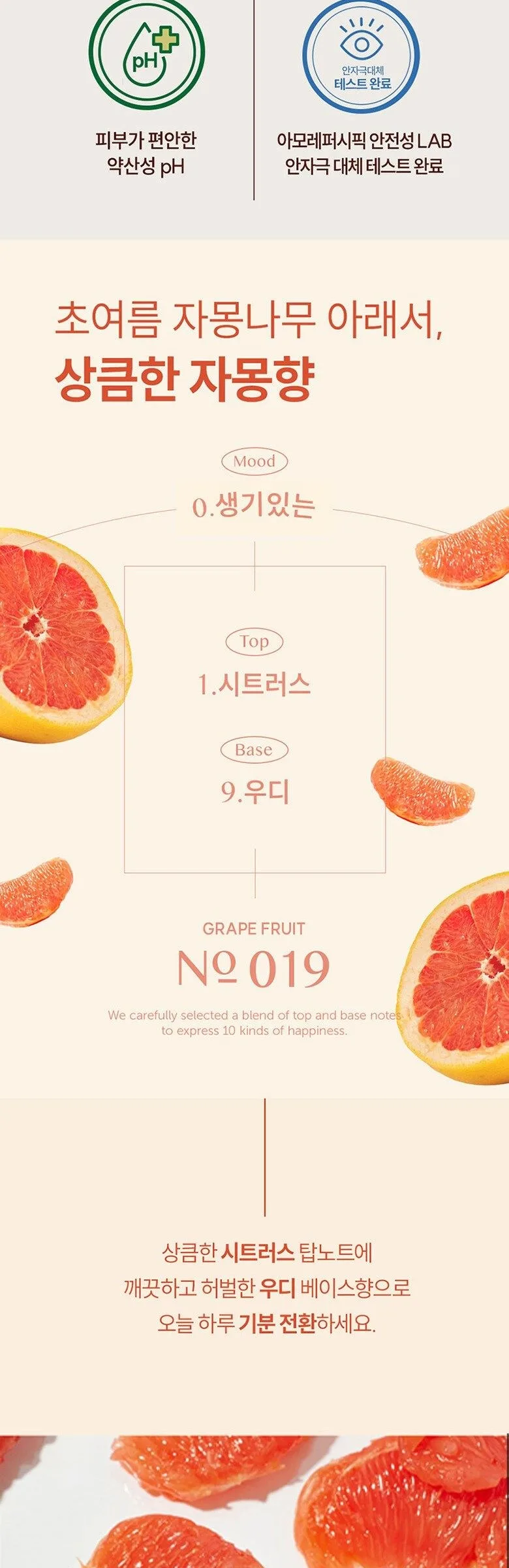 HAPPY BATH Original Collection No 019 GRAPEFRUIT BODY WASH 910g Detail