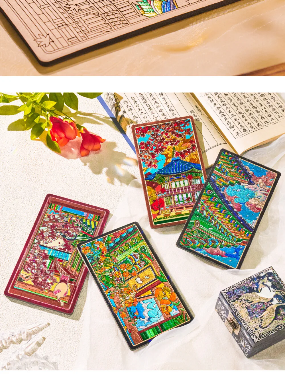 K-Heritage Palace Four Seasons Glitting Gyeongbokgung Maple Glittering Cultural Merchandise Detail