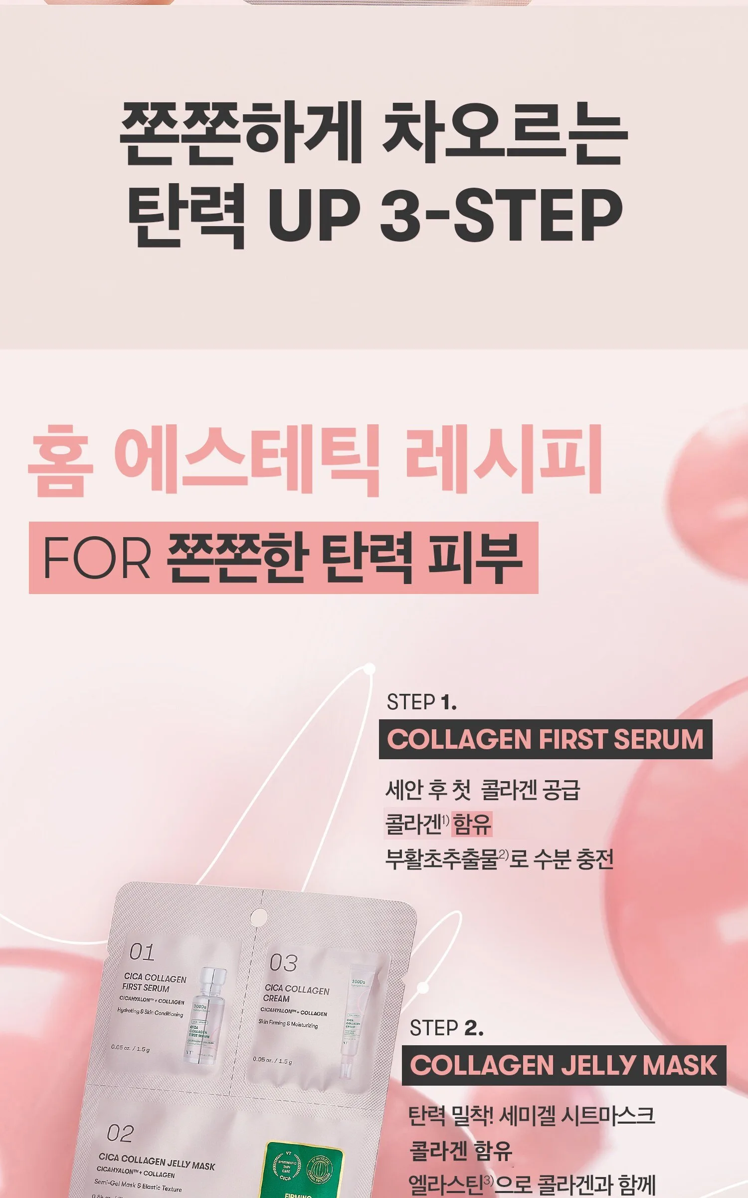 VT COSMETICS Cica Collagen All In One 3 Step Mask 5pc Detail