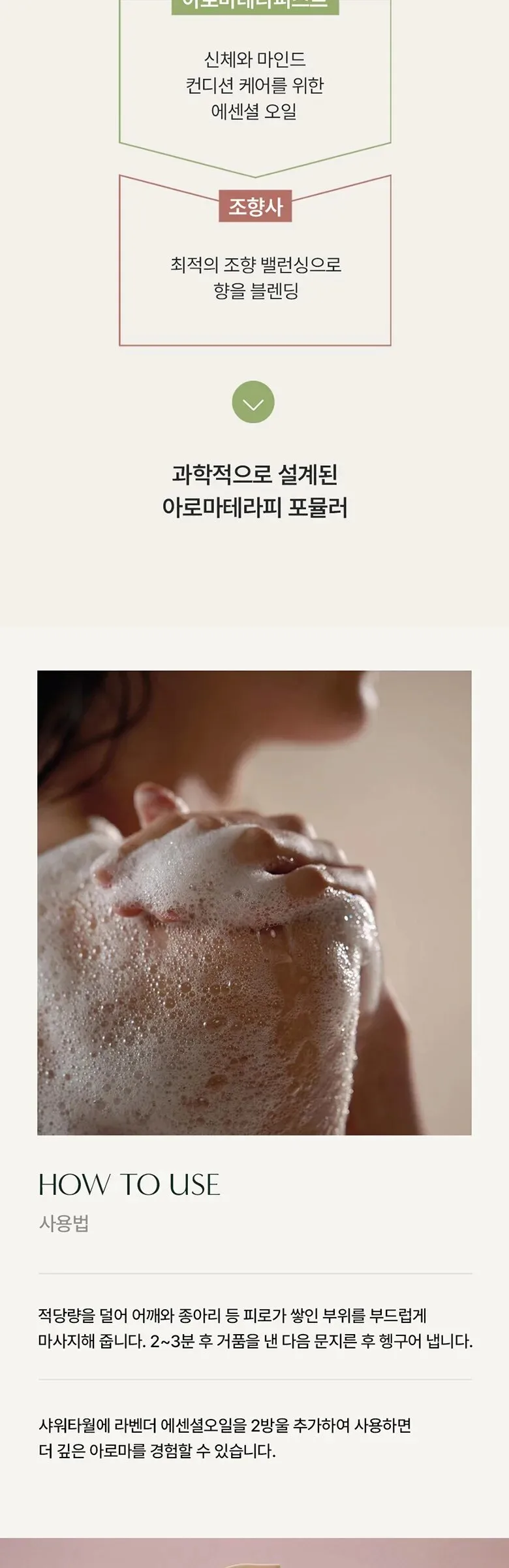 AROMATICA Mellowness Oil in Body Wash Magnolia & Sandalwood 290ml Detail